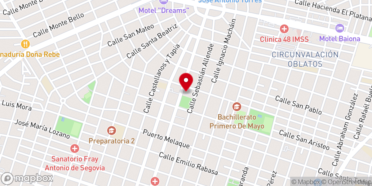 Map showing location of Parroquia Nuestra Señora de Talpa