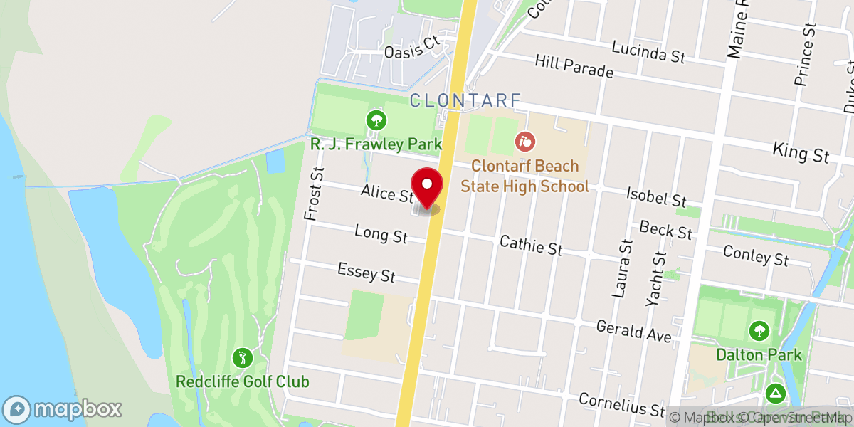Map showing location of Clontarf Beach Baptist Church