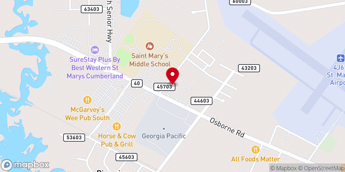 Map showing location of Church of God