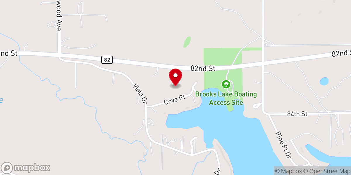 Map showing location of First Baptist Church of Newaygo