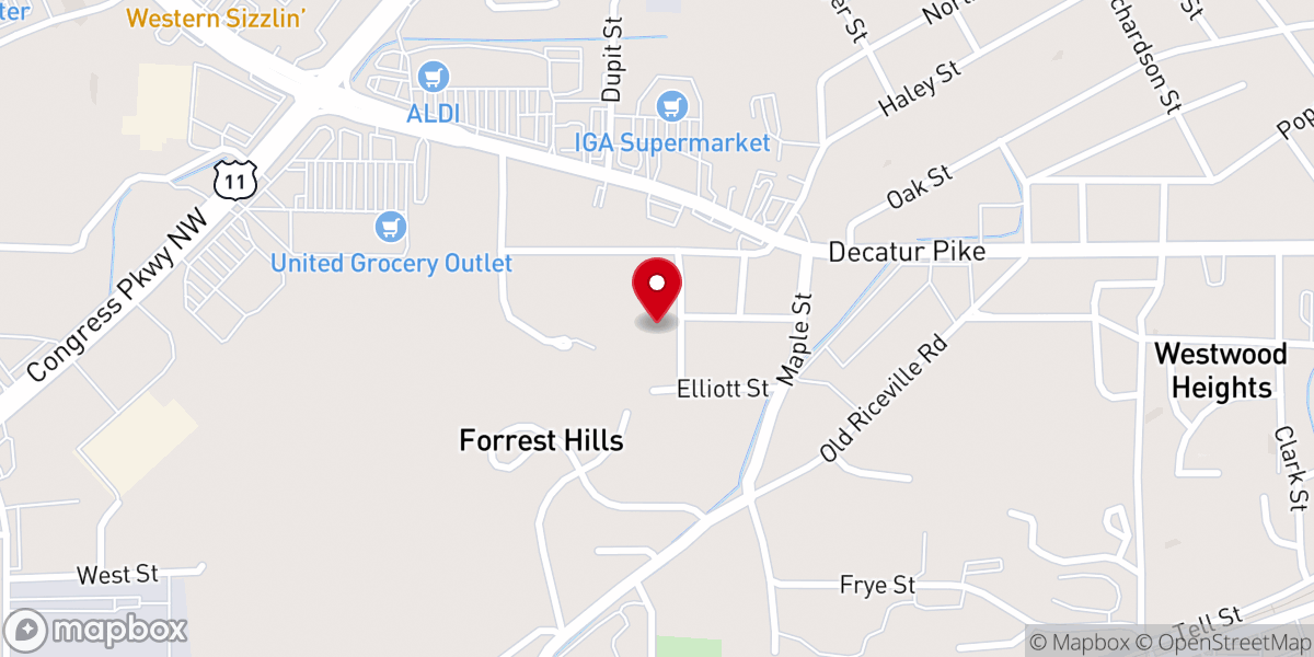 Map showing location of A Servant's Heart Fellowship