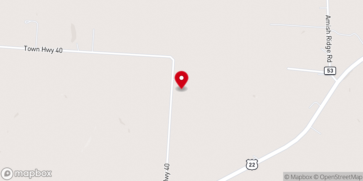 Map showing location of Community FreeWill Baptist Church