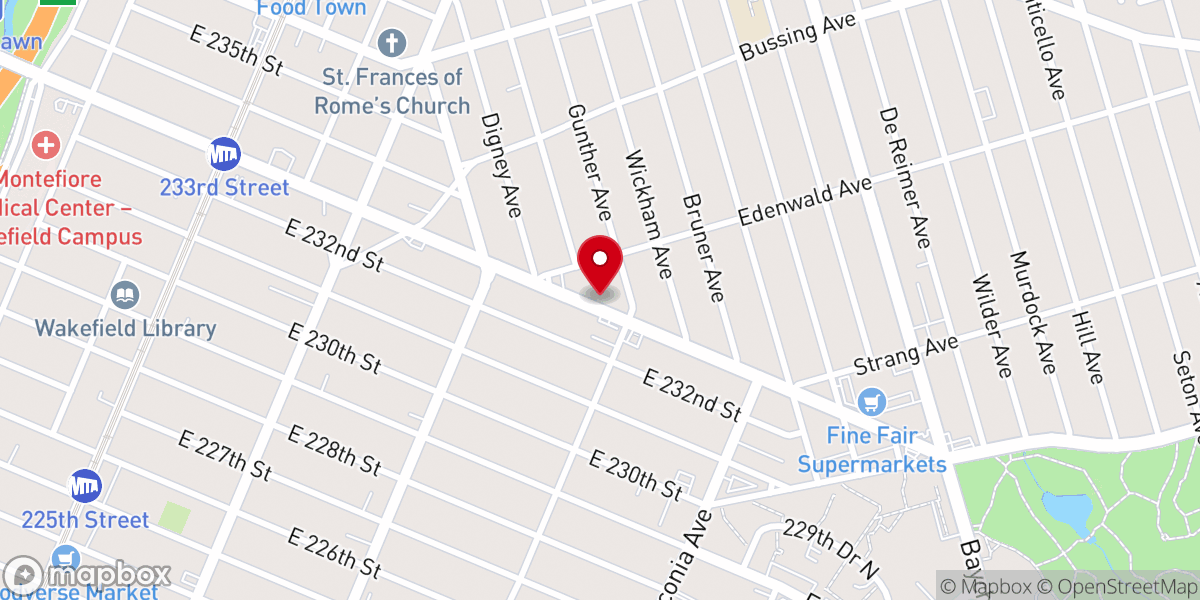 Map showing location of Grace of God Ministries Church