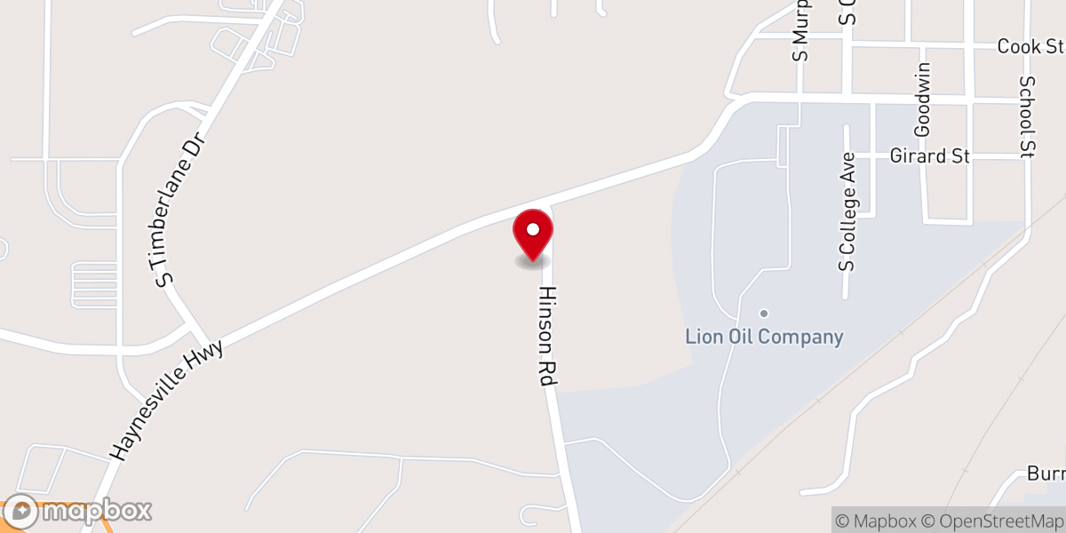 Map showing location of Victory Baptist Church