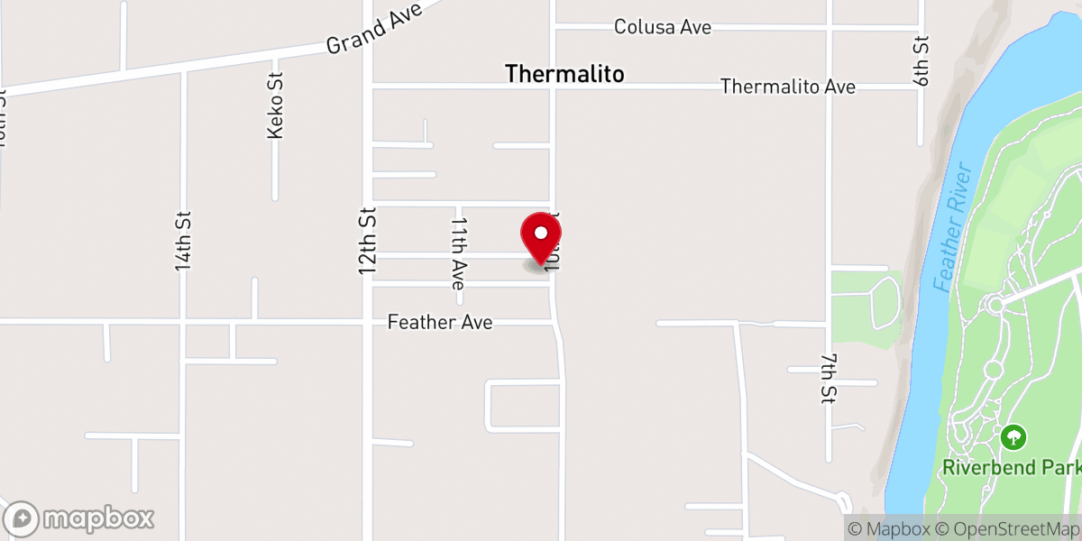 Map showing location of Thermalito Southern Baptist Church