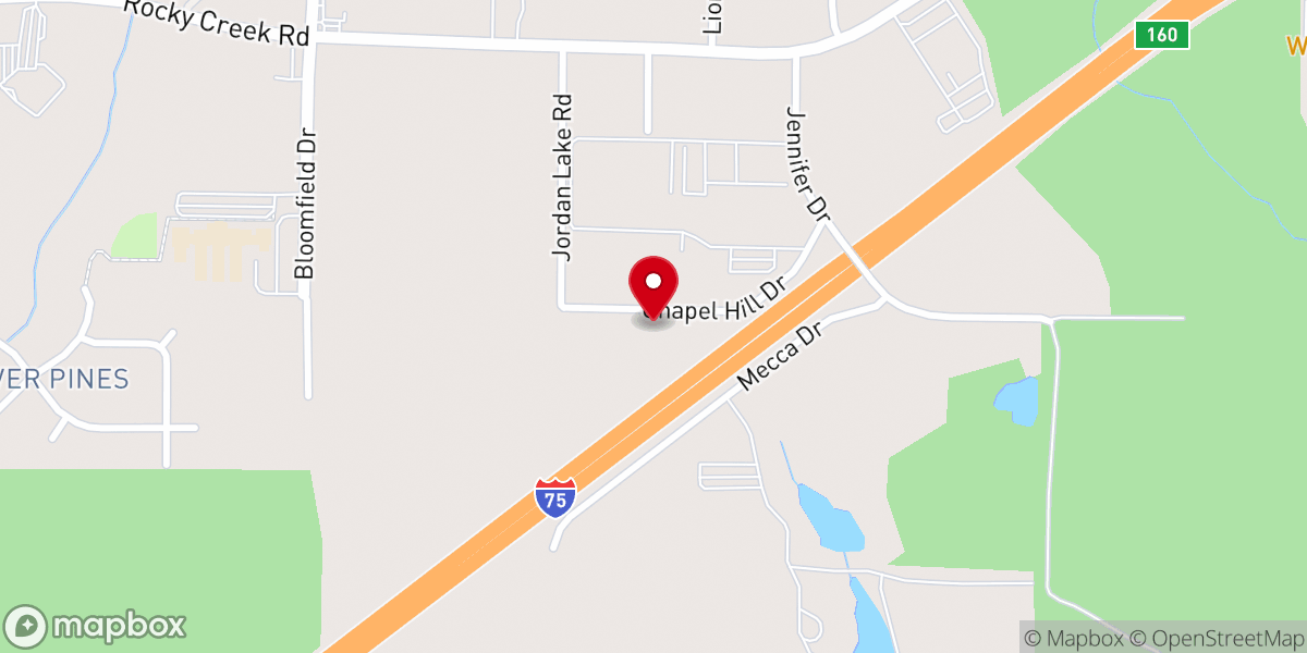 Map showing location of Church of Christ at Houston Avenue