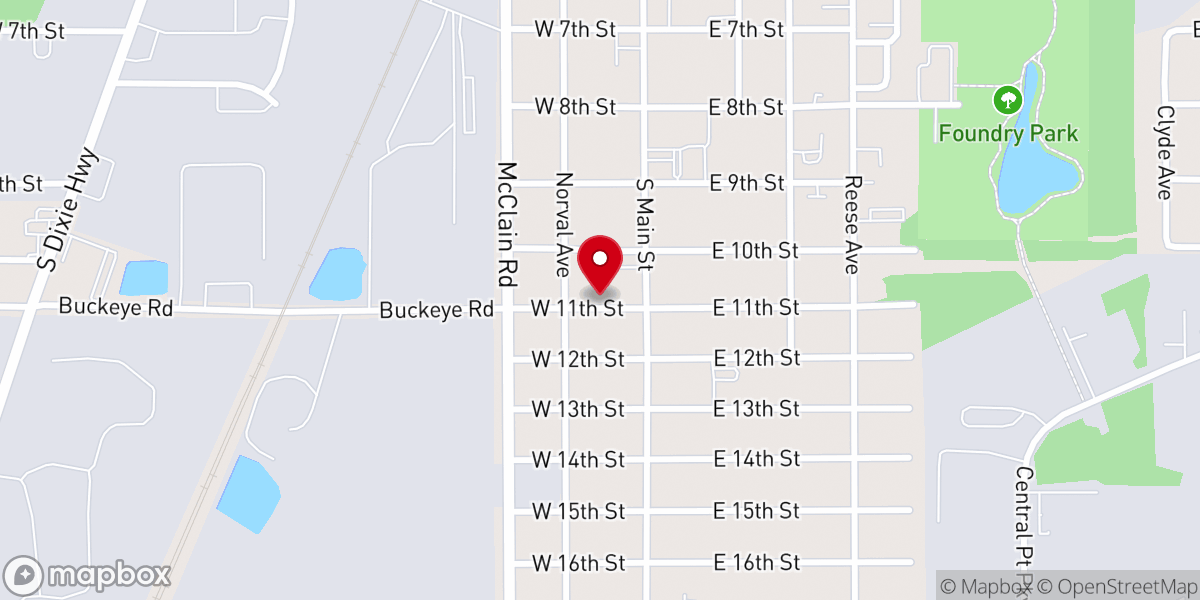 Map showing location of Shiloh MB Church