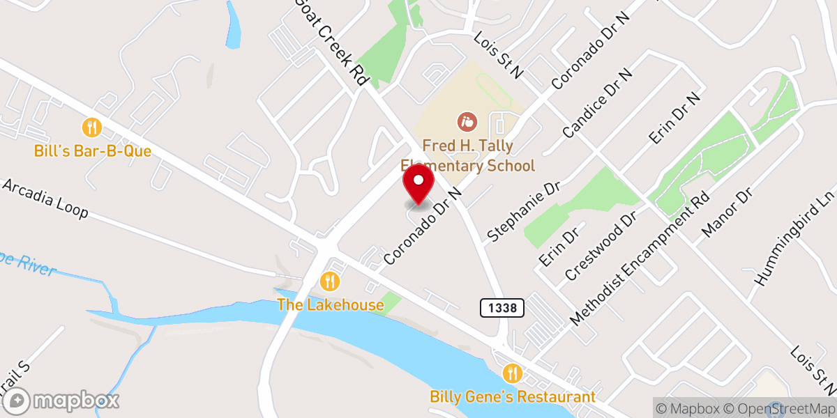 Map showing location of Kerrville Global Methodist Church