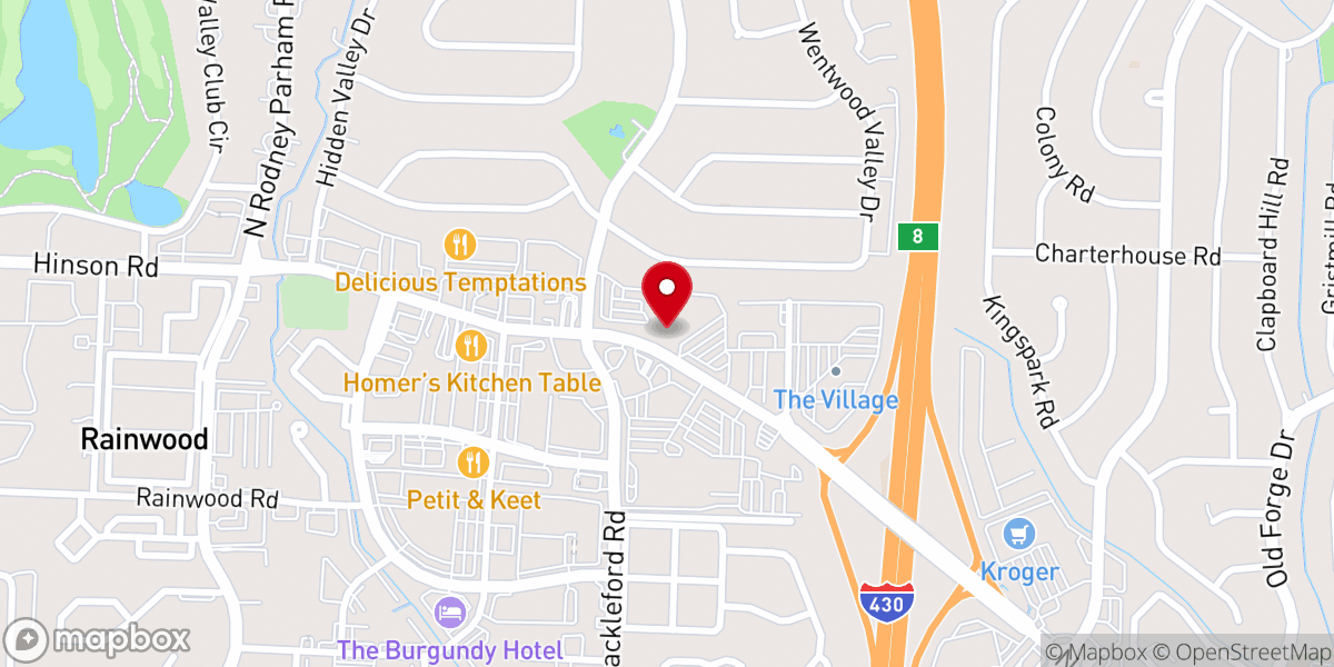 Map showing location of Pleasant Valley Church of Christ