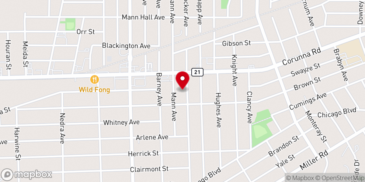 Map showing location of First church of the Brethren