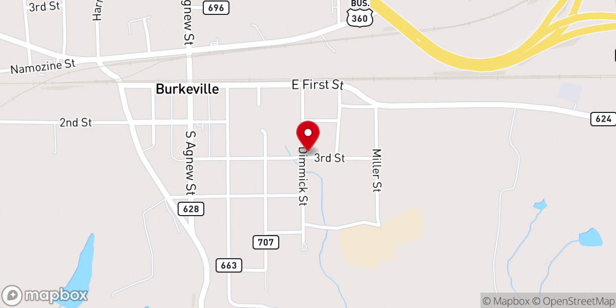 Map showing location of Macedonia Baptist Church