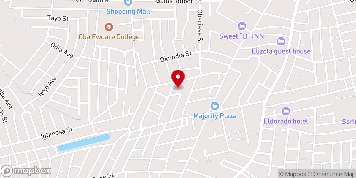 Map showing location of St. Peters Catholic Church
