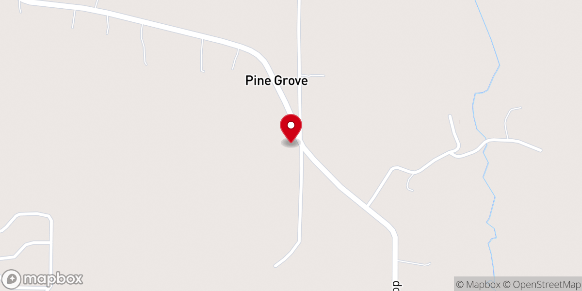 Map showing location of Piney Grove Missionary Baptist