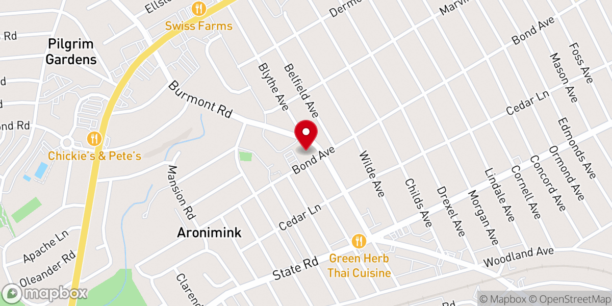 Map showing location of Church of the Holy Comforter