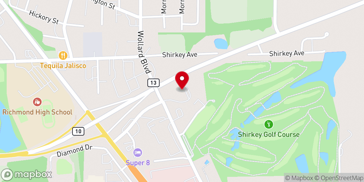 Map showing location of Richmond Christian Chapel