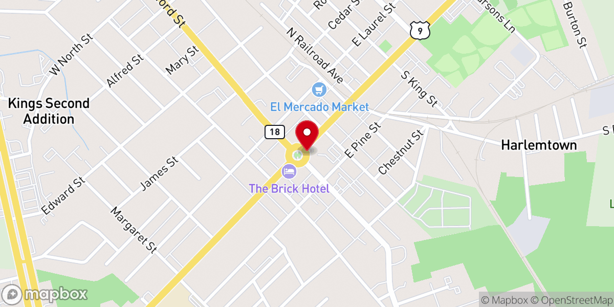 Map showing location of Crossroads Church