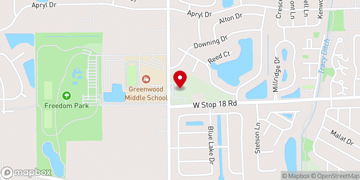 Map showing location of White River Baptist Church/Little Angels Preschool and Daycare