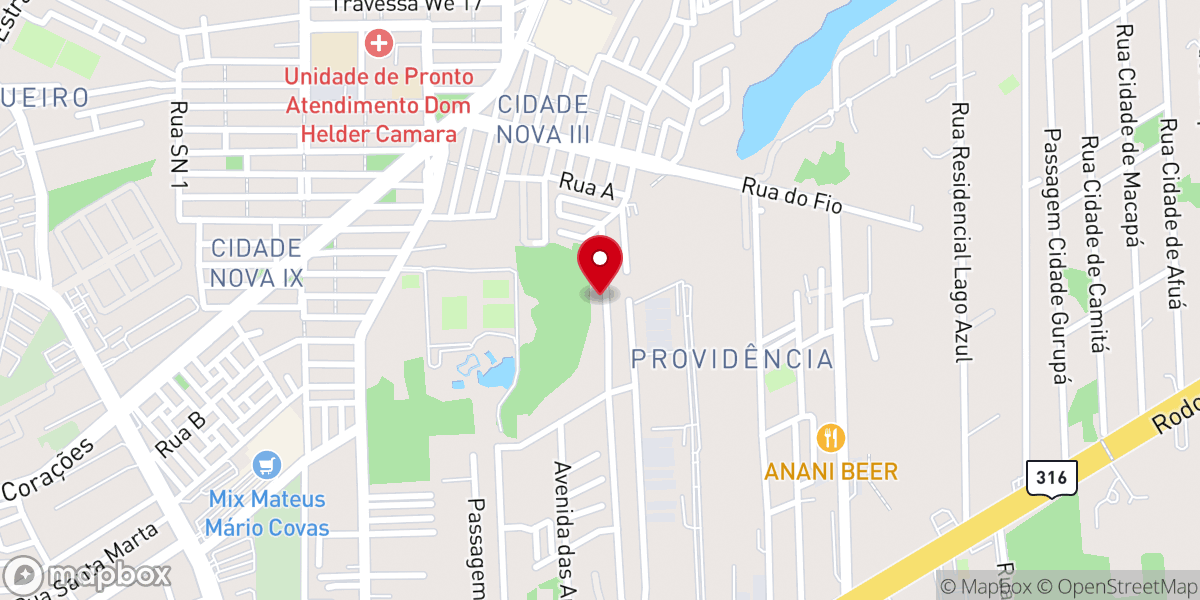 Map showing location of ADCIN Nova Galiléia