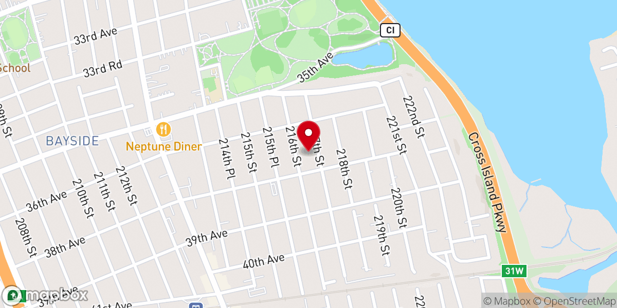 Map showing location of Sacred Heart Catholic Academy of Bayside