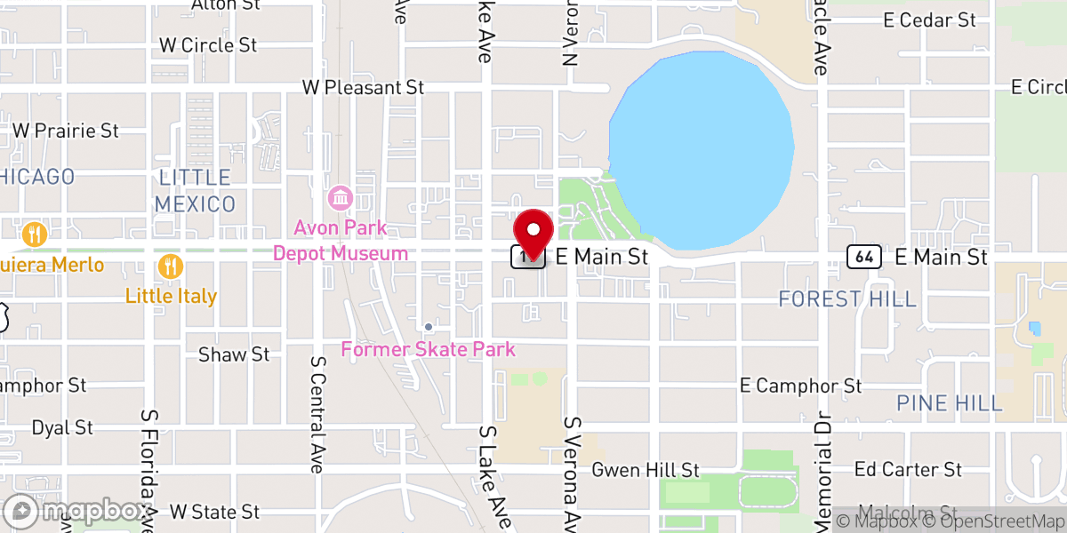 Map showing location of Faith Temple Ministries of Avon Park