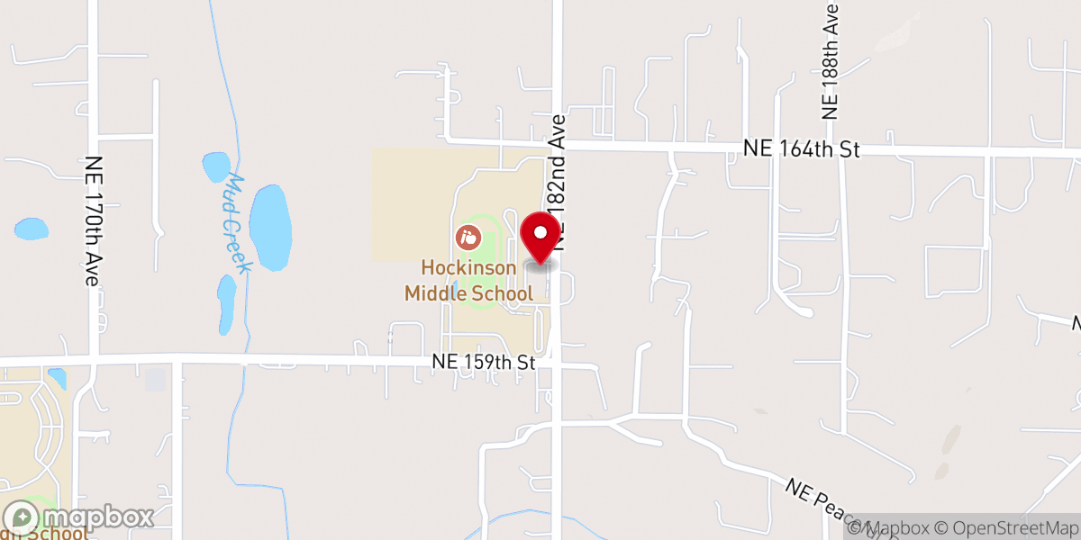 Map showing location of Hockinson Community Church