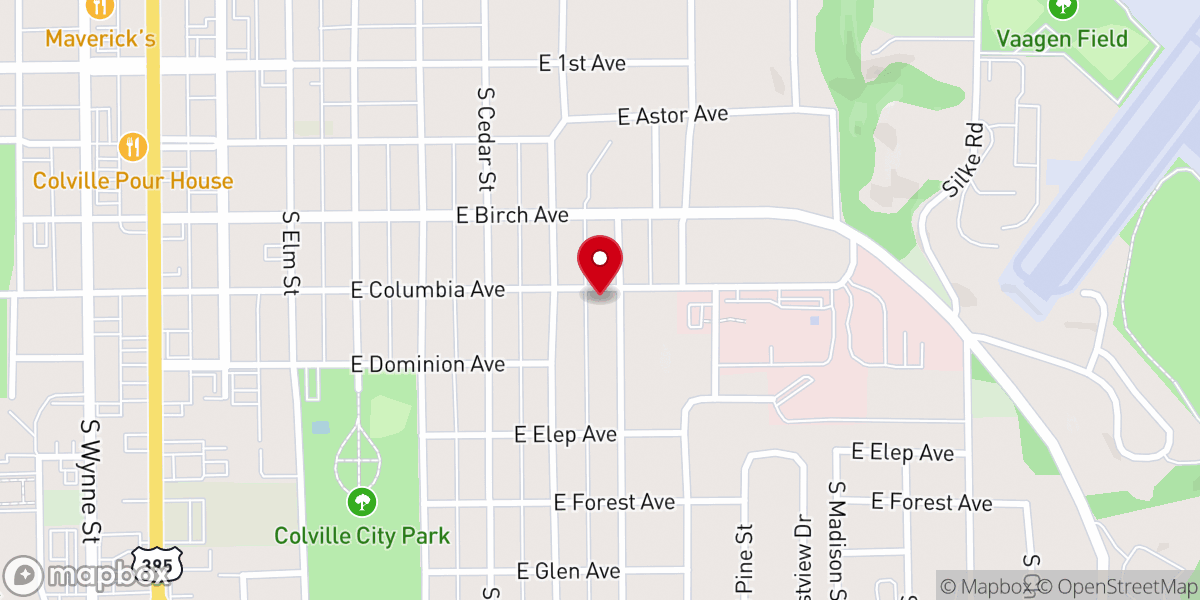 Map showing location of Colville Church of God
