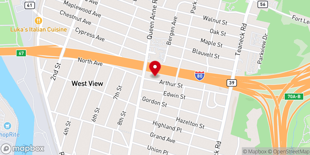 Map showing location of Jubilee Fellowship Church of NJ Inc
