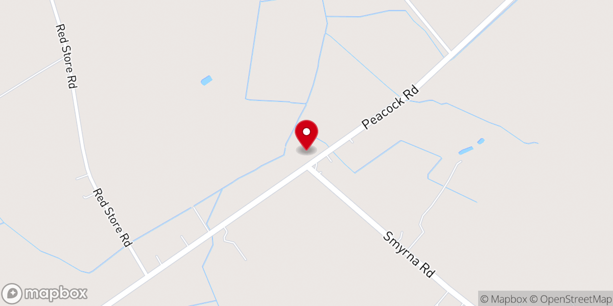 Map showing location of Smyrna Baptist Church