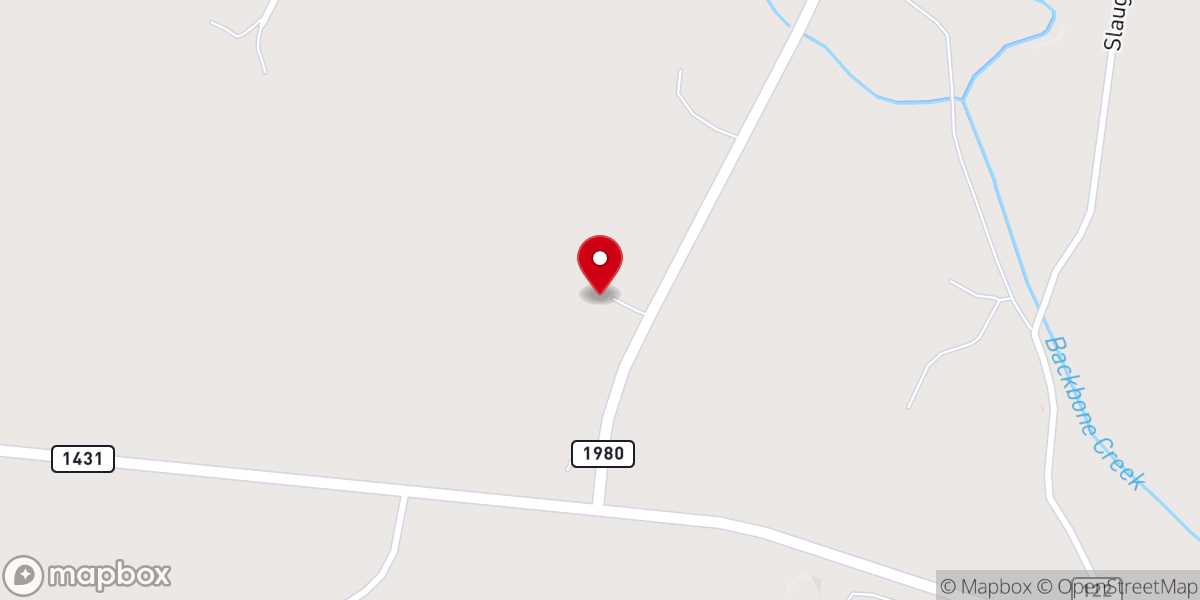 Map showing location of Granite Mountain Baptist Church