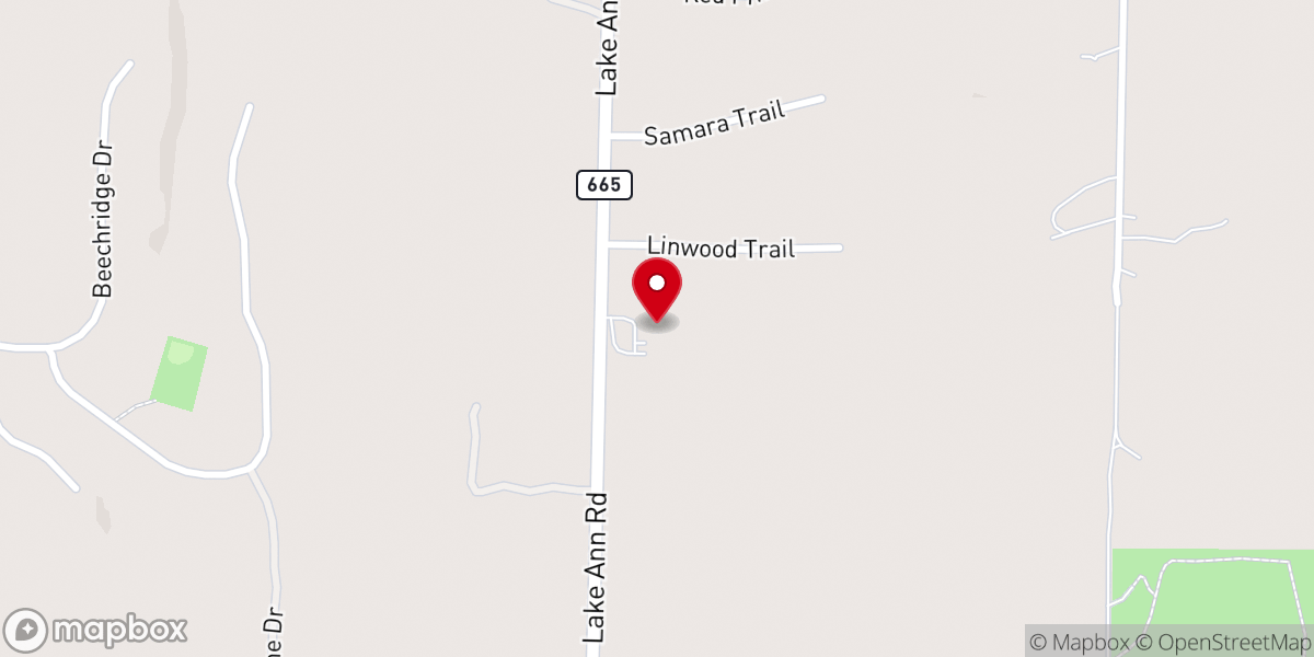 Map showing location of Advent Lutheran Church