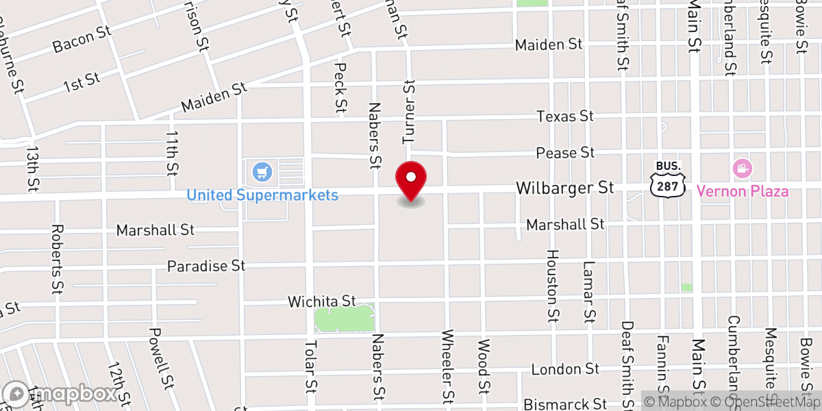Map showing location of Wilbarger Street Church Of Christ - Food Pantry