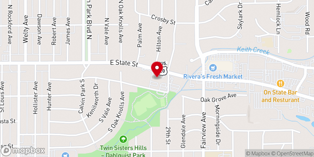 Map showing location of Crosspoint Church