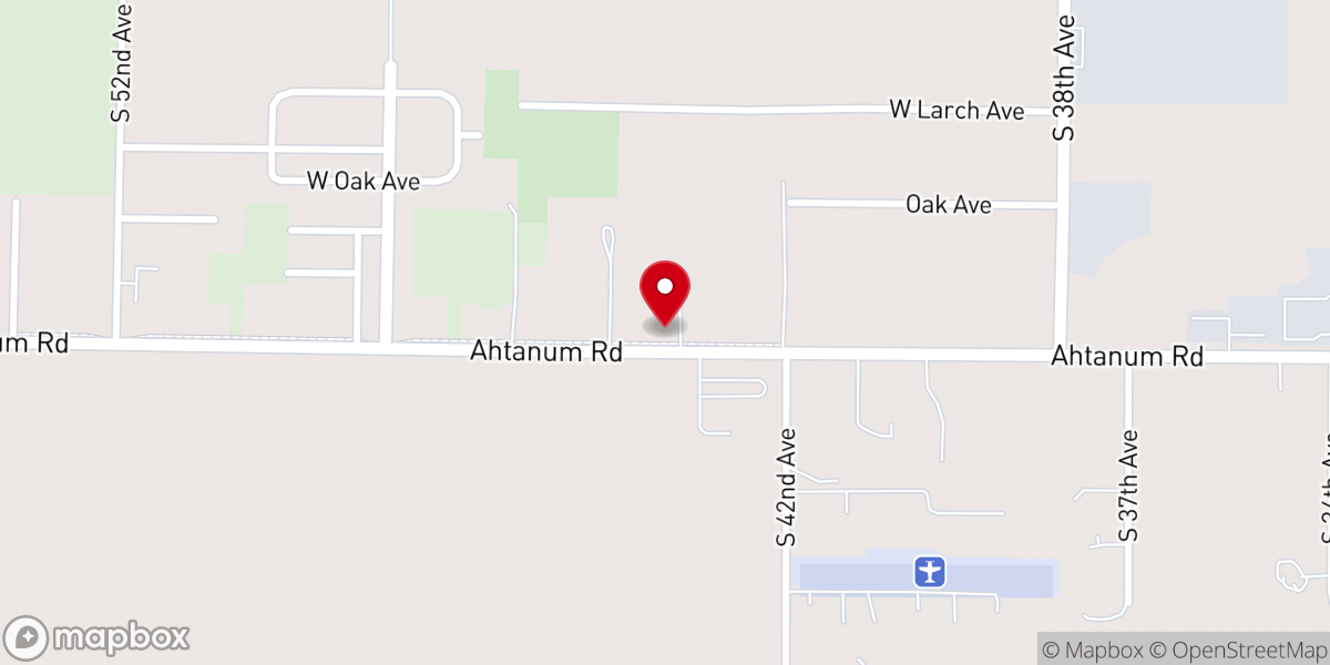Map showing location of Ahtanum Church of Christ