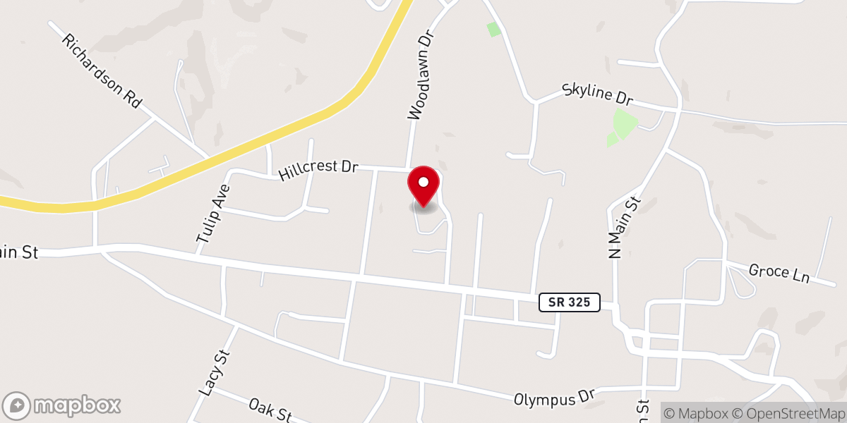 Map showing location of Pickett Care and Rehabilitation Center