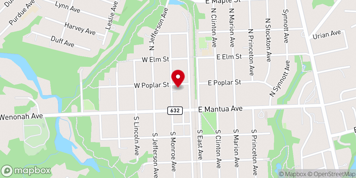 Map showing location of Holy Trinity Episcopal Church
