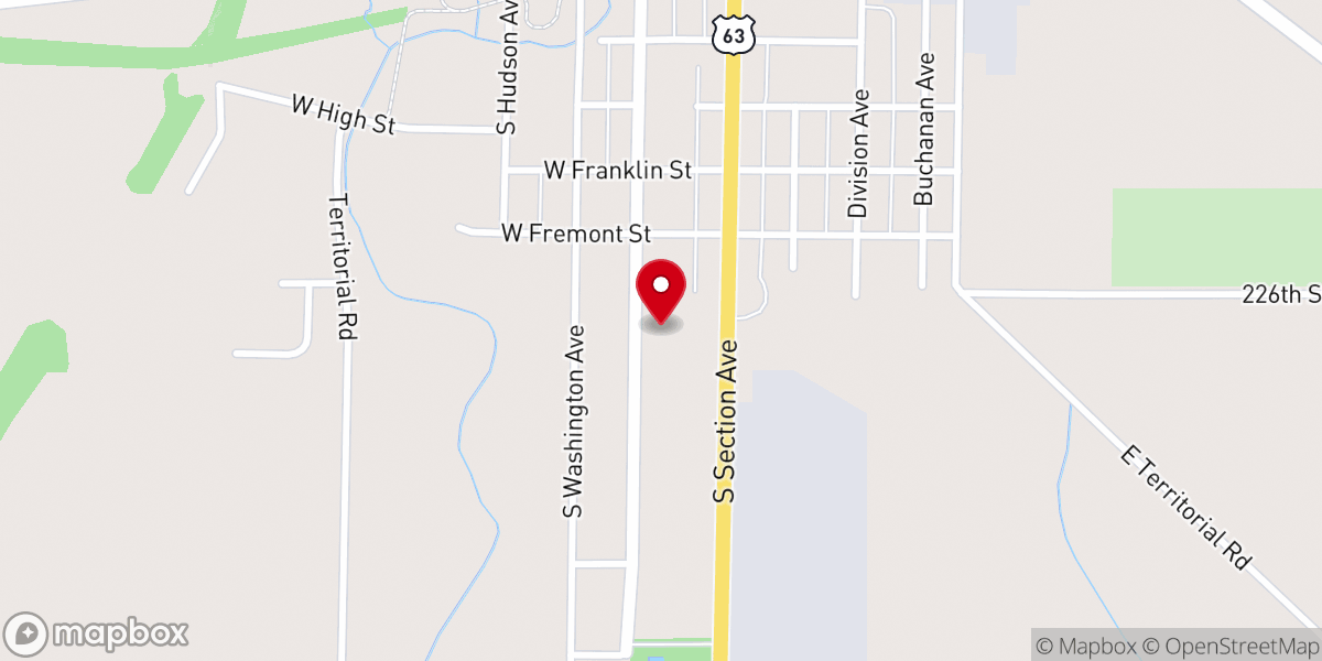 Map showing location of Our Saviour's Lutheran Church