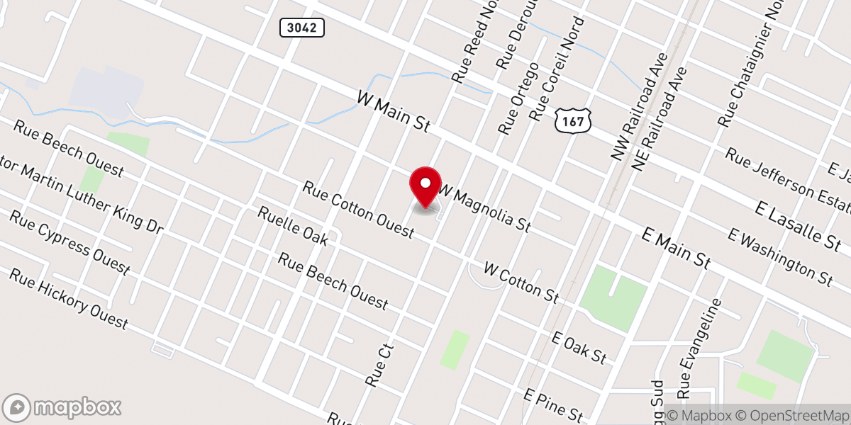 Map showing location of Evangeline Parish Clerk of Court
