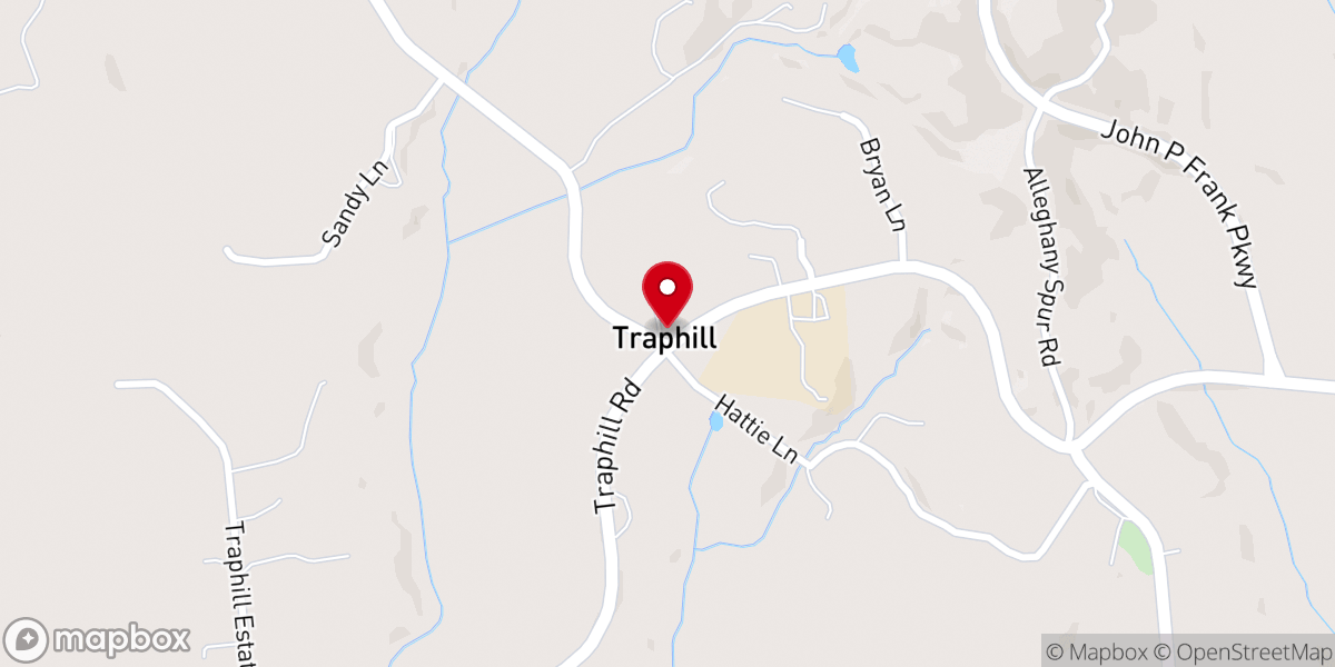 Map showing location of Traphill