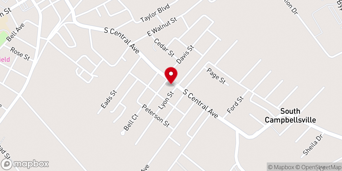 Map showing location of South Church