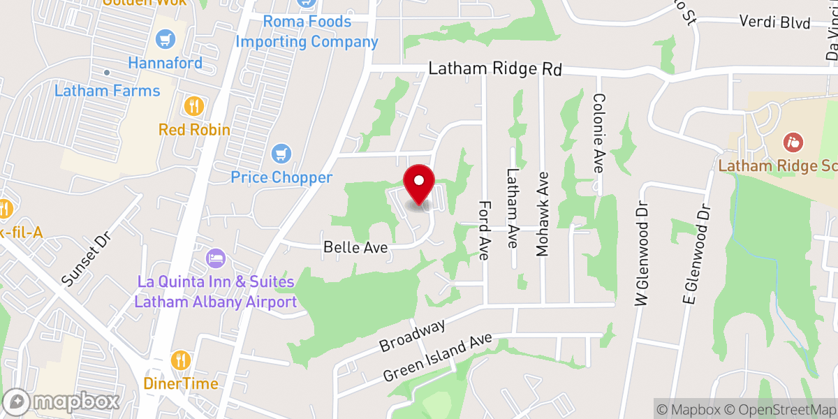 Map showing location of Calvary United Methodist Church