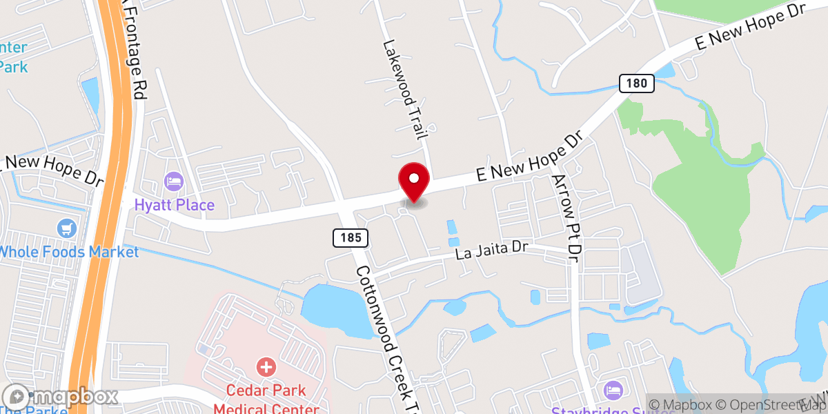 Map showing location of Iglesia Cielos Abiertos