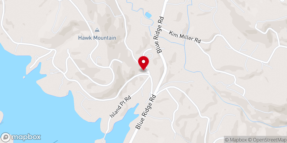 Map showing location of Lake Toxaway Methodist Church