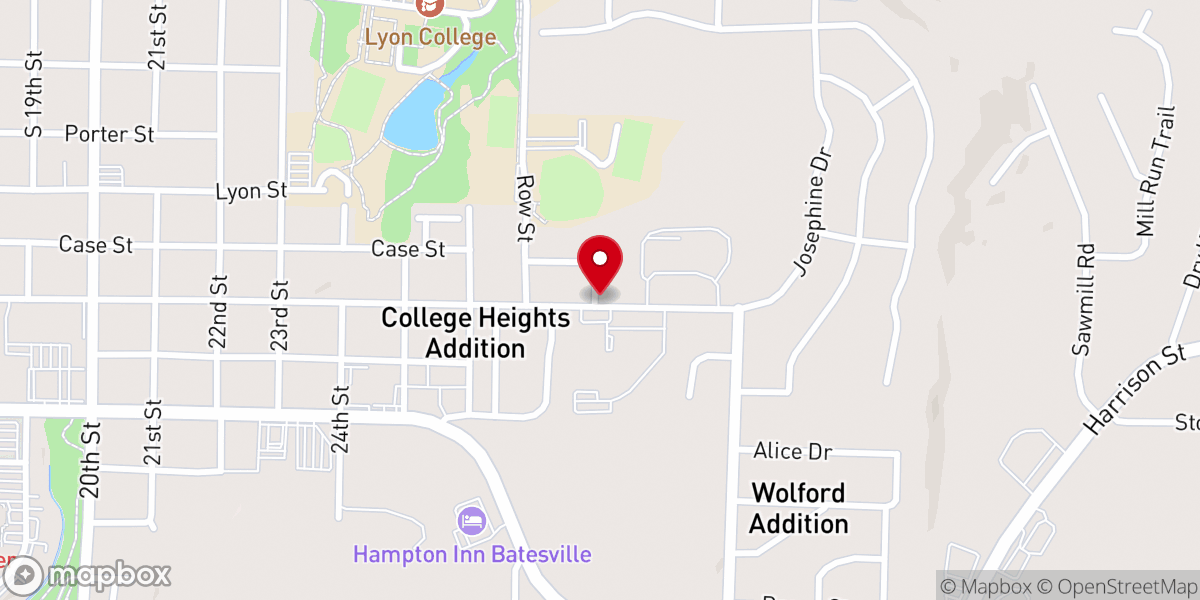 Map showing location of Full Gospel Fellowship Church