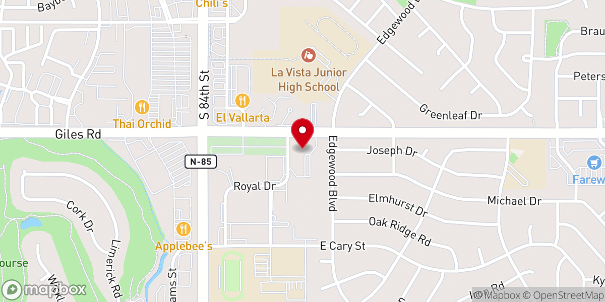 Map showing location of Wildewood Christian Church