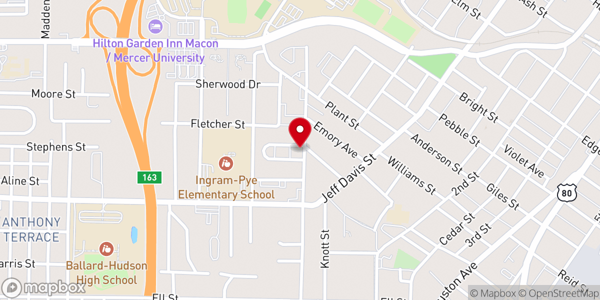 Map showing location of Greater Little Rock Baptist Church