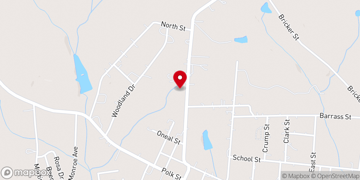 Map showing location of Parsonage Polkton United