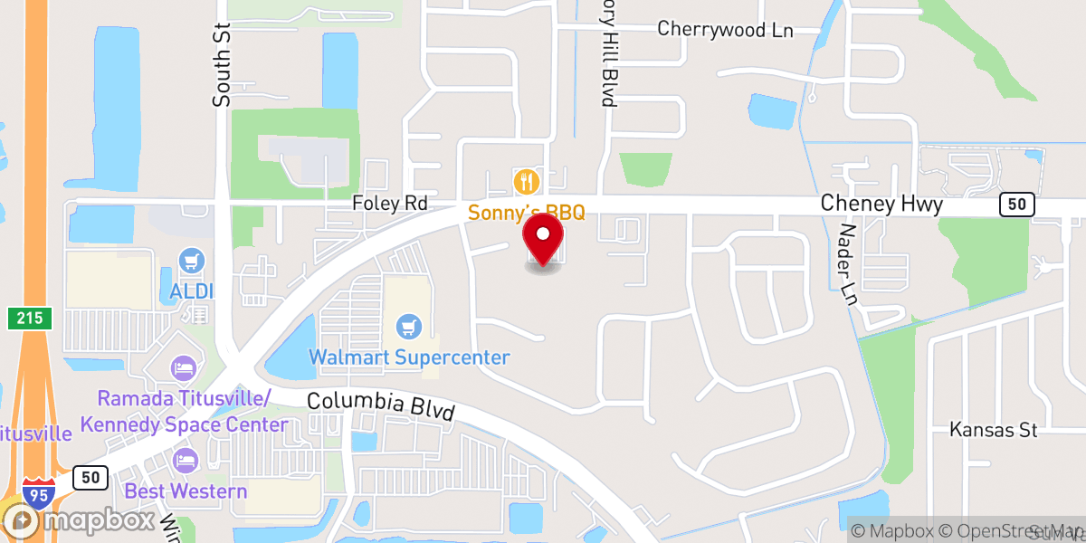Map showing location of Hope Community Fellowship