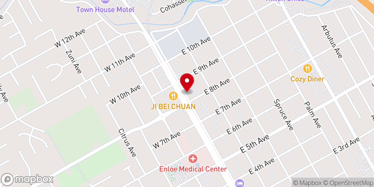 Map showing location of Church of Scientology Mission of Chico