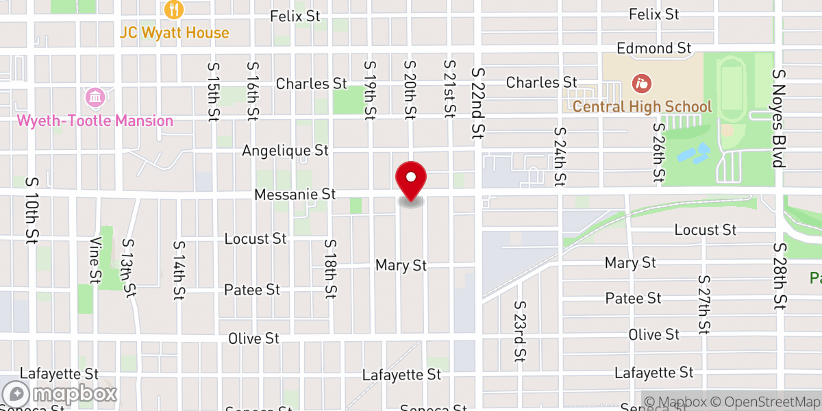 Map showing location of Word of Faith Church