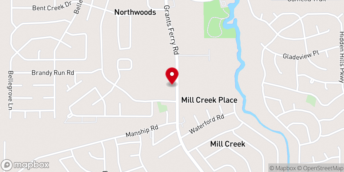 Map showing location of St. Mark's United Methodist Church
